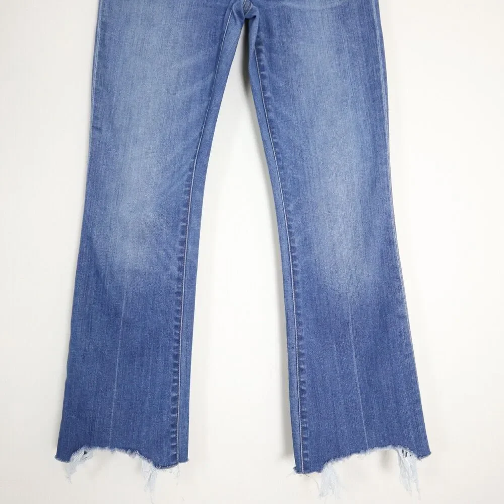 Madewell Size 23 Cali Demi-Boot Jeans Destructed-Hem Edition Style H5900 - Picture 6 of 11
